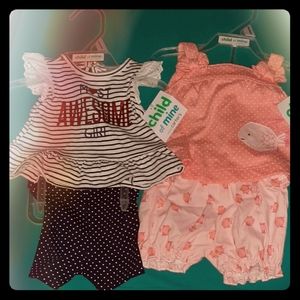 NWT Baby girl tank top and shorts outfit